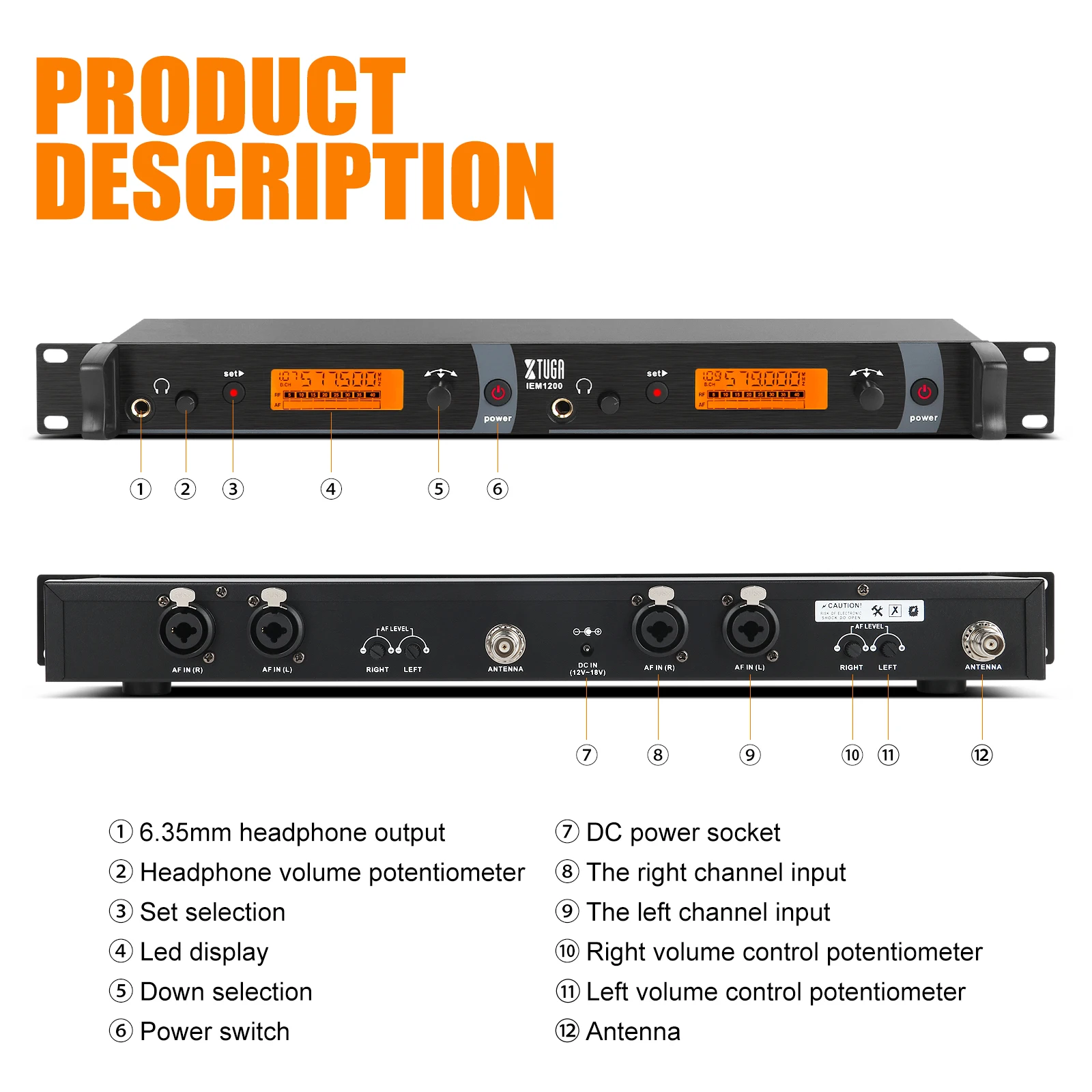 Sistem Wireless In-Ear Panggung TLF Xtuga Terlaris Grosir untuk Dijual 8 Bodypack Stage In-Ear