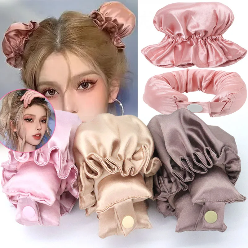 

New Heatless Curling Rod Soft Hair Rollers Sleeping Headband Girl Hairclip Curlers Soft Cloth Cap Hair Hairdressing Styling Tool