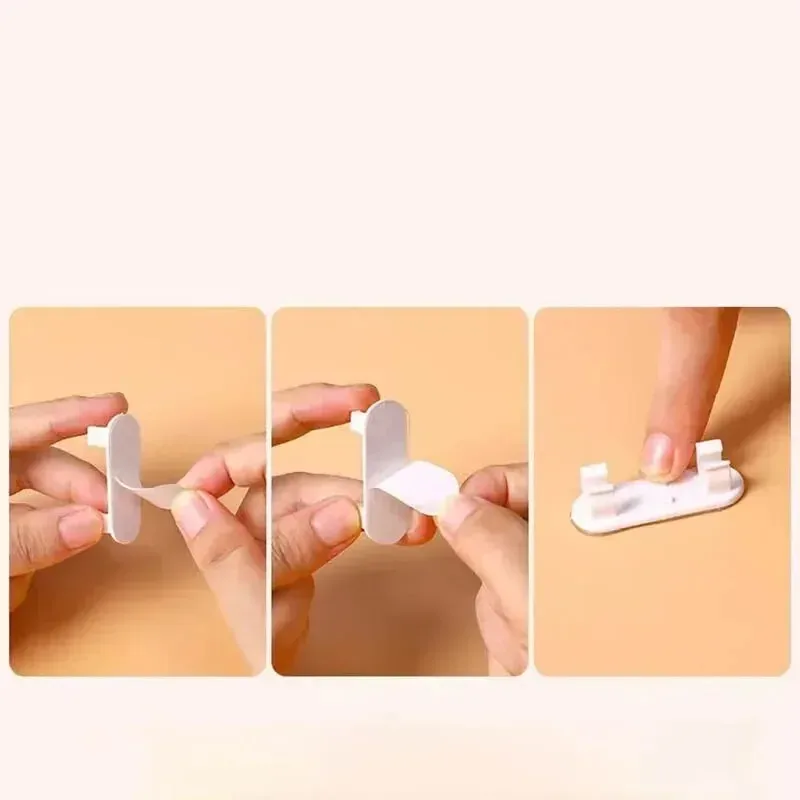 20/50pcs Adjustable Cable Management Clips Adhesive Sticky Wire Clips Cord Holder For TV PC Cable Under Desk Wall Home Office image 3