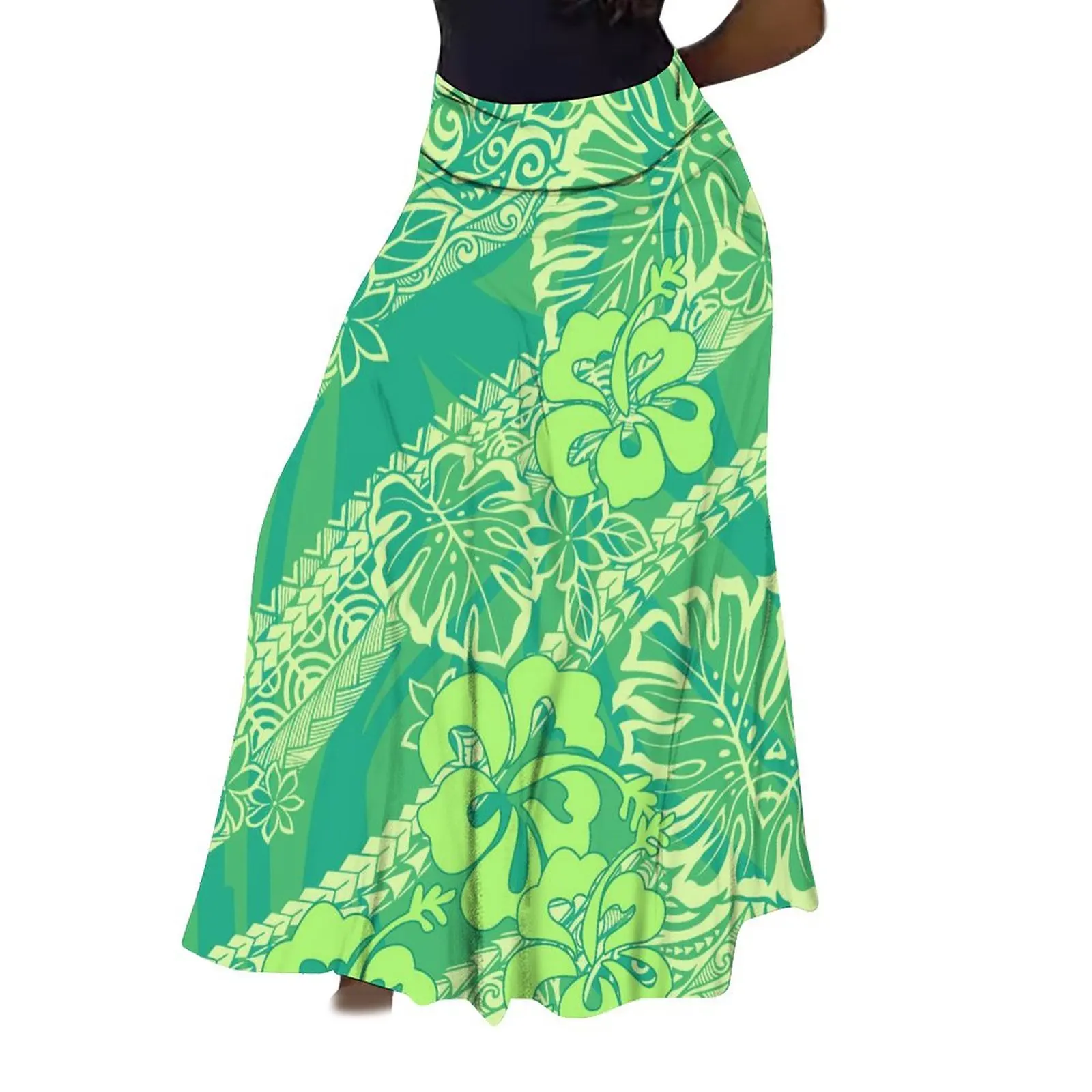 Tribal Peoples Polynesian Traditional Print Custom Women'S Skirt Elegant Long Skirt Comfortable Soft Fabric