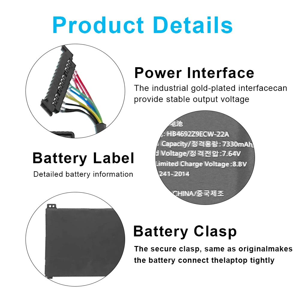 HB4692Z9ECW-22A Laptop Battery For Huawei Matebook14 2020/2021 KLVD-WFH9 MACHD-WFE9 Series NBB-WAH9 Nbl-WAP9R NbDE-WDH9 NbM-WFP9