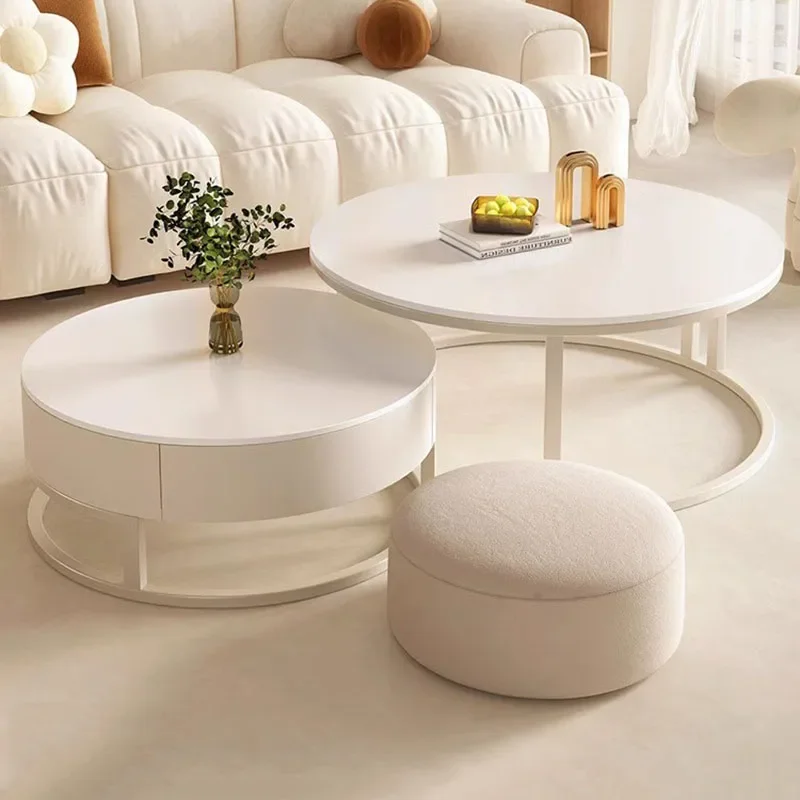 

Notebook Round Coffee Tables Modern Aesthetic Minimalist White Coffee Tables Books Design Mesas De Centro Para Sala Furniture
