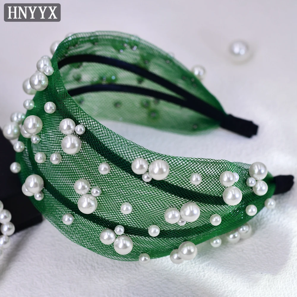 YouLaPan رائعة العروس الزفاف الدانتيل عقال اليد مطعمة اللؤلؤ مزين أنيقة السيدات مأدبة حزب أغطية الرأس YXA06