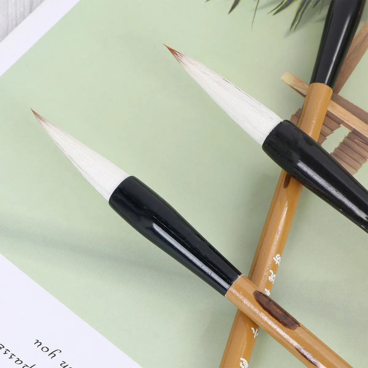 3Pcs Kanji Brush Pen Excellent Wolf Hair Caligraphy Chinese Brush Japanese Chinese Brush Calligraphy Brush Pen Set (Size