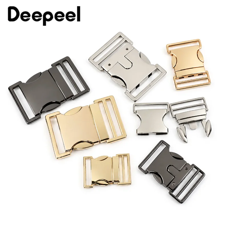 2/5Pcs Metal Release Buckles 20/25/32/38mm Bag Strap Side Adjust Clasp Backpack Carabiner Clips Webbing Belt Buckle Accessories