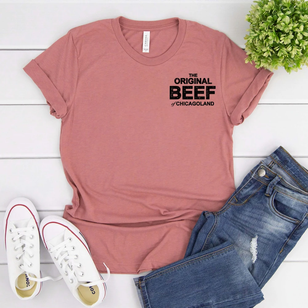 La maglietta originale Beef of Chicagoland TV Show The Bear Shirt c23carmy Beef Sandwich Shop Pocket Graphic Tee Trendy Tops