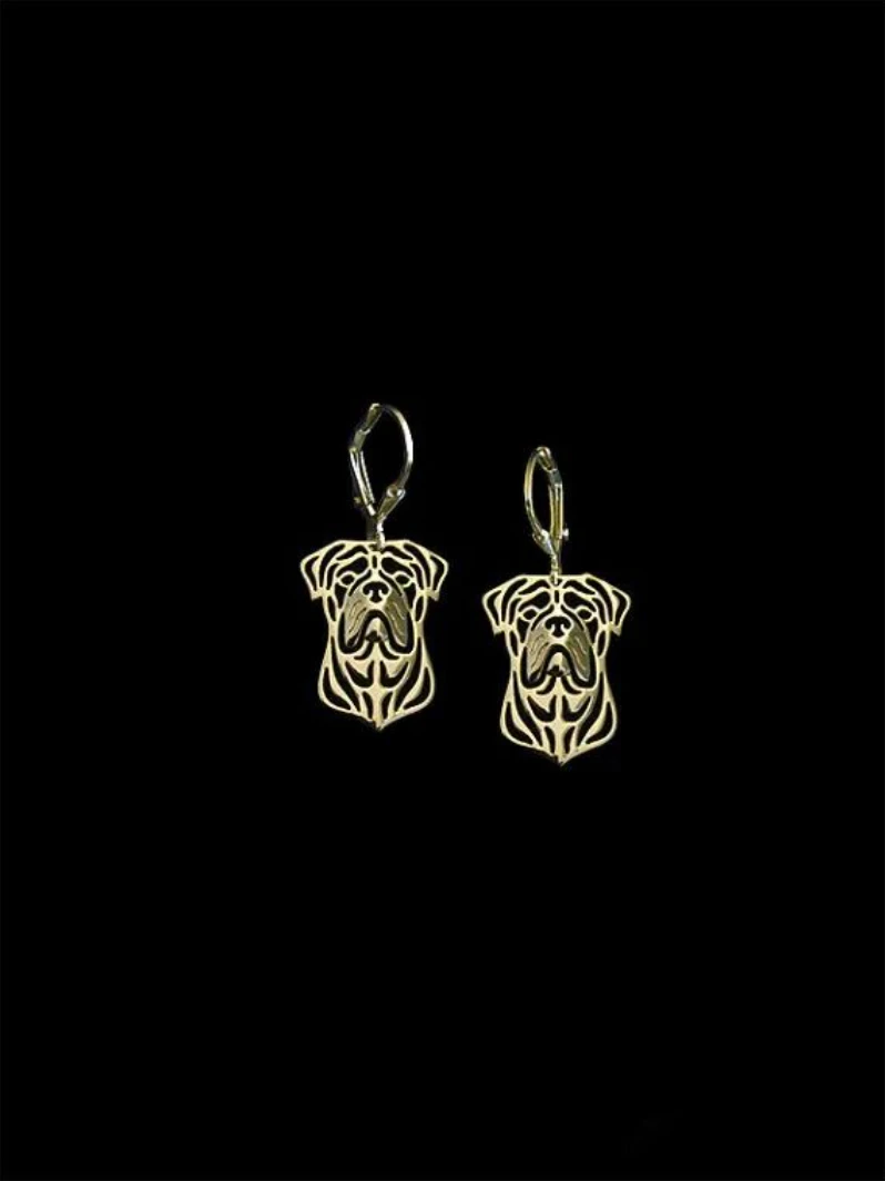 Trendy Bull Mastiff Drop Earrings