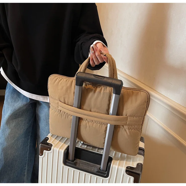 قماش مقاوم للماء، حقيبة قطنية ذات سعة كبيرة، سعة كبيرة، خفيفة الوزن وبسيطة لتخزين الكمبيوتر، حقيبة حمل للركاب