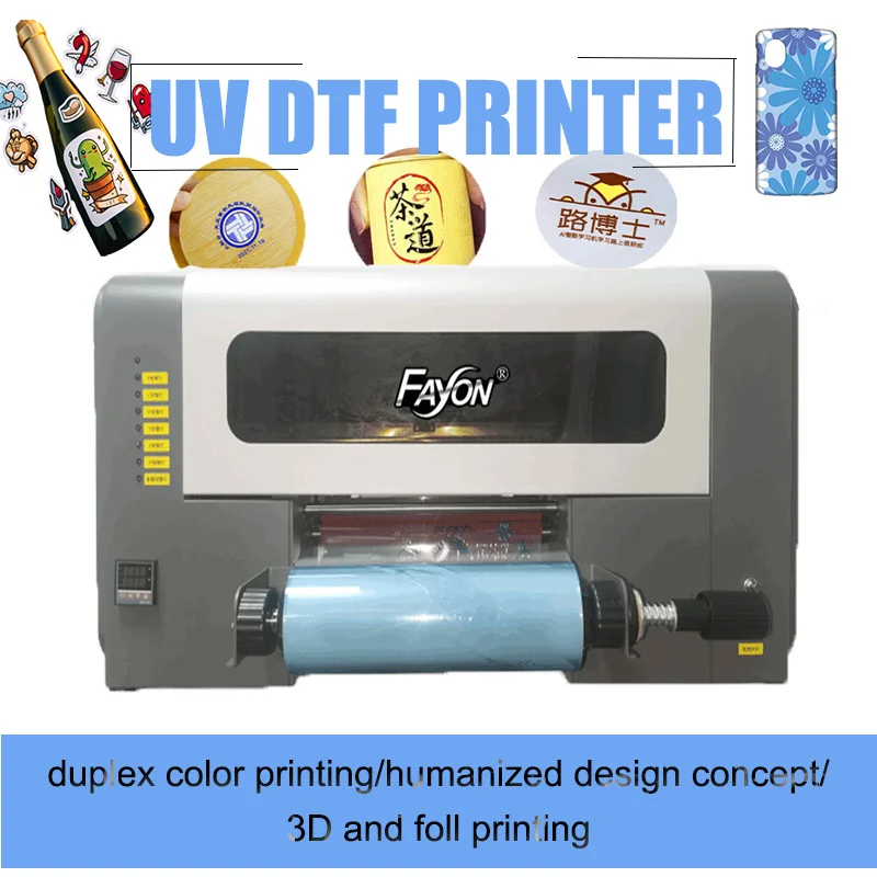 UV DTF Printer Curved Flat Wood Epson i3200 Printhead Glass Mug Long Service Life Inkjet Printing Machine