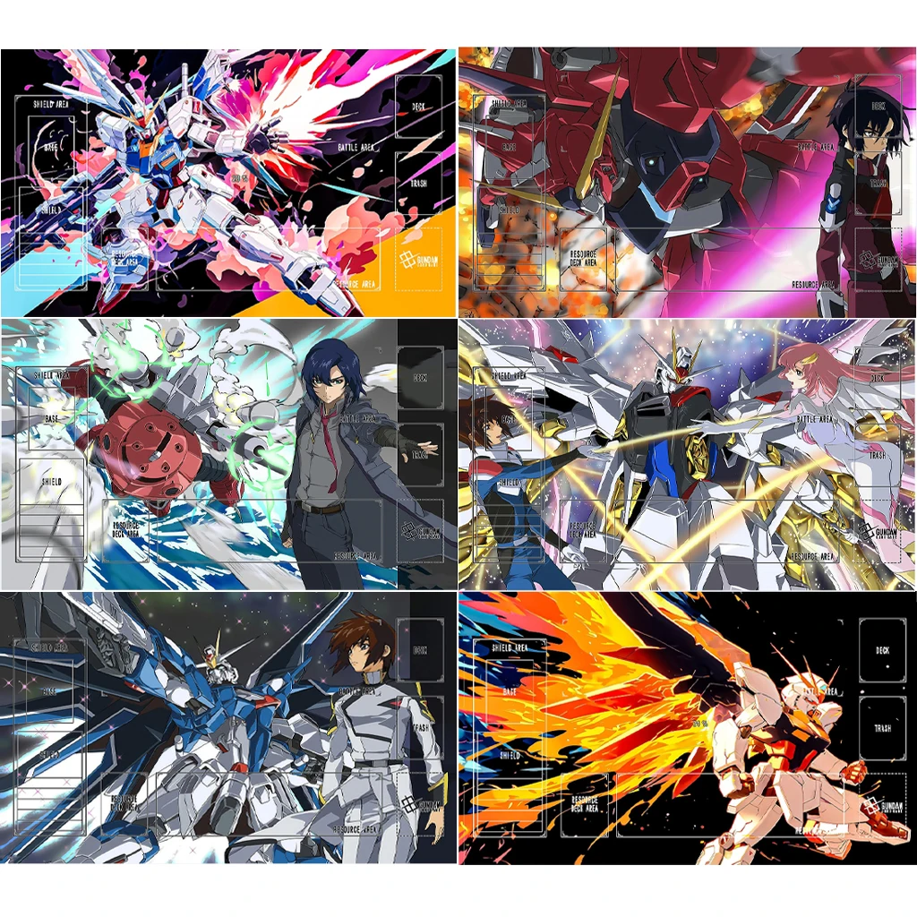 

600x350x2mm DIY Gundam TCG Card Mat Anime Unicorn Rubber Non-Slip Battle Card Mat Mouse Pad Gift