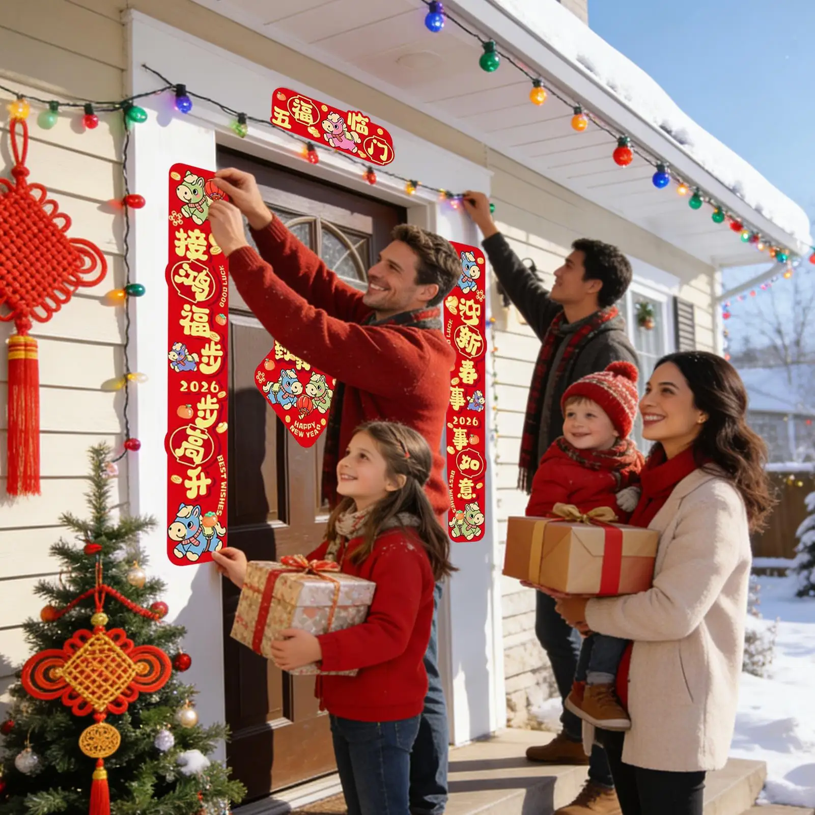 

2026 Chinese New Year Decorations 2026 Cultural Decor Banner Chinese Party Decorations For Friends Students Adults Men Women