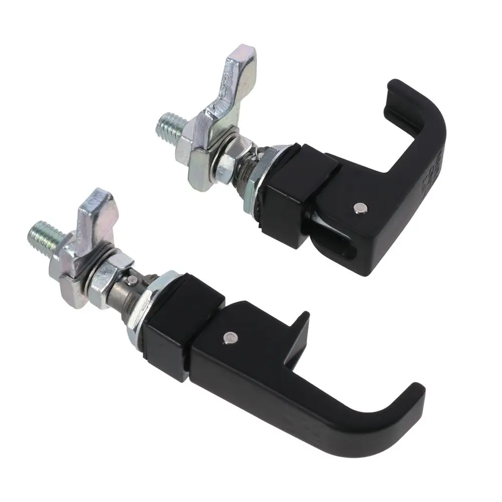 2 قطعة السلس الفولاذ المقاوم للصدأ رفع وتحول المزالج الأسود 2.5 "L X 2.1" واط ضغط مزلاج قابل للتعديل قبضة مقبض الباب #4