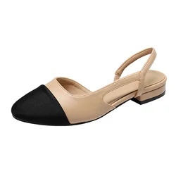 2024 All-match Flats Women‘s Sandals Non-Slip Soft Leisure Shoes Mixed Colors Comfort Low Heel Femme Thick Bottom Designer Shoes