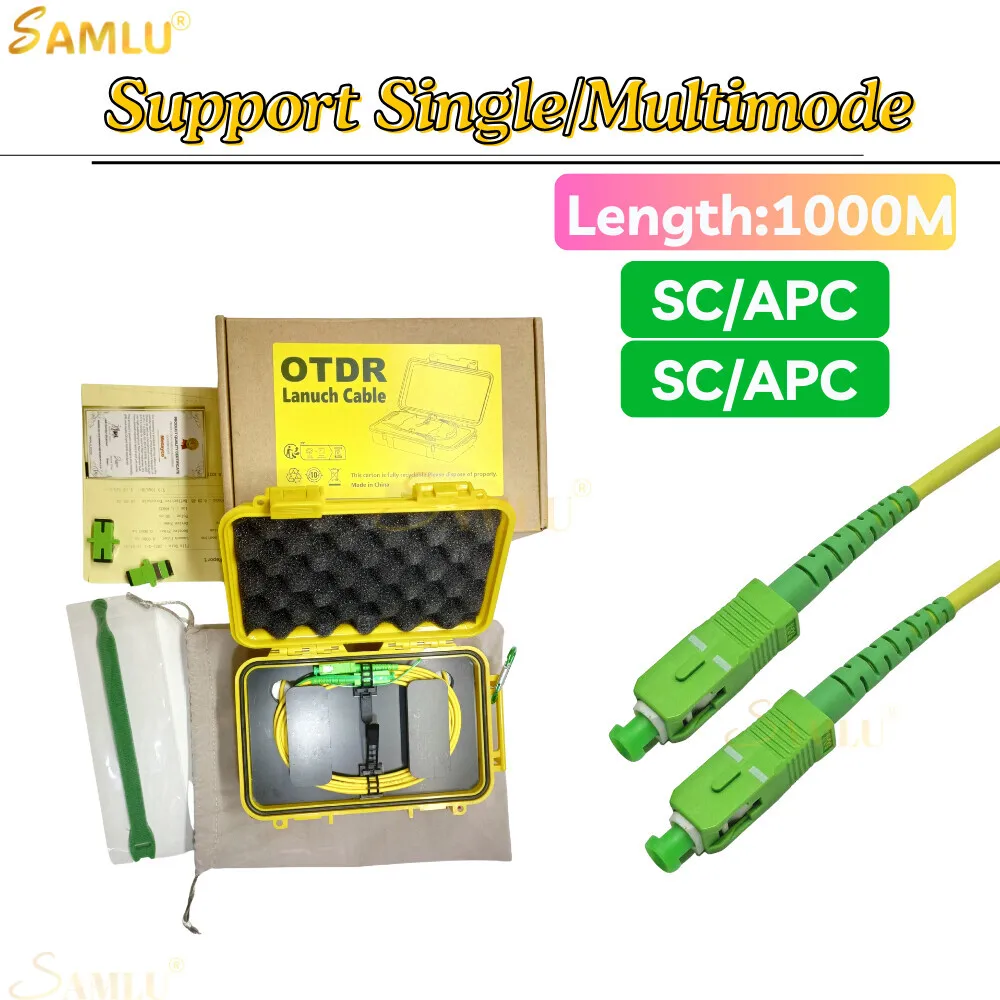 

1000M OTDR Launch Cable Fiber Single Mode SC APC-AC APC Test Extension Cord Dead Zone Eliminator 1Km Ring