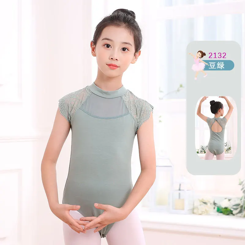 Ballet Leotard For Girls Kids Dance Outfit Costumes Women Gymnastics Dancewear Sleeveless Dancing Lace Wear For Ladies Swan Lake