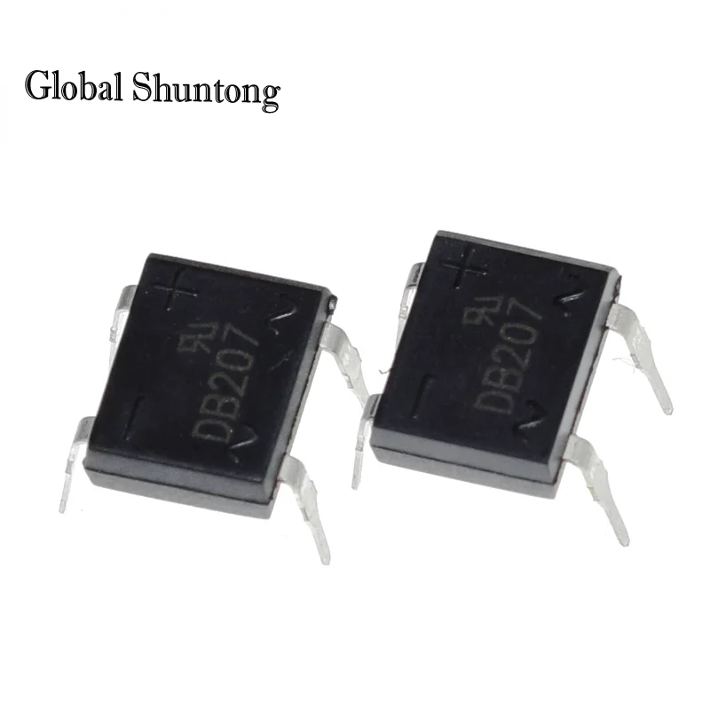 10pcs/lot diode bridge retifica DB104 DB106 DB207 DIP-4 DB207S DIP4 2A 1000V power rectifier 1000v electronic components