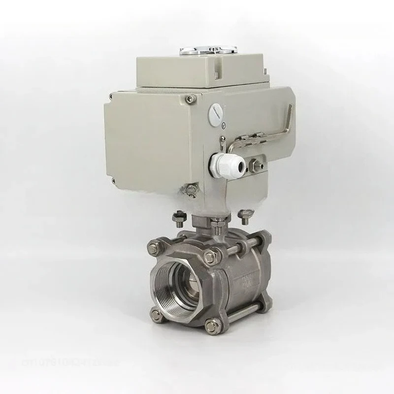 Q911F-16P Stainless Steel Three-piece Wire Buckle Electric Ball Valve, Switch-type Intelligent Adjustment Electric Ball Valve
