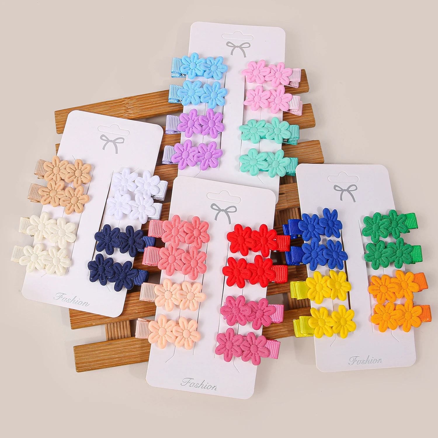 8 Stück Mini-Blumen-Haarspangen für Mädchen, Ribbin-Haarspangen, Clips für Kinder, Mädchen, Blumen-Haarspangen, Haarnadeln, Baby-Haar-Accessoires