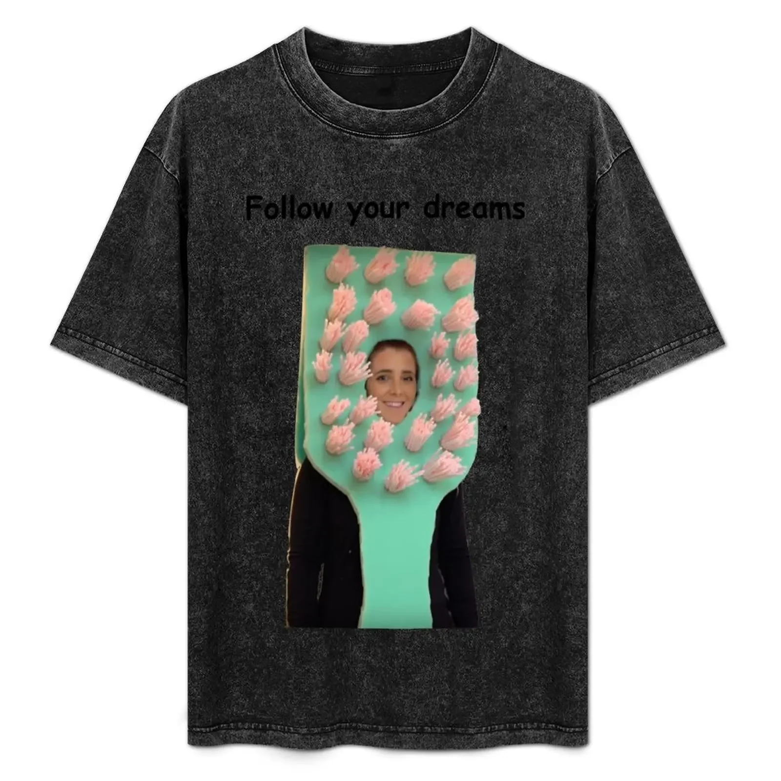 

Follow Your Dreams Jenna Marbles Toothbrush T-Shirt summer tops quick drying mens graphic t-shirts pack