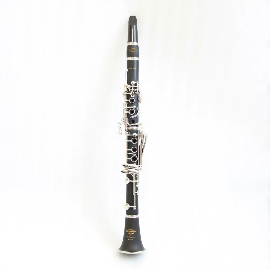 C Tone Clarinet 18 Keys Hard Rubber Body Nickel Plated Keys Woodwind Instrument For Student Learners School Band Practice