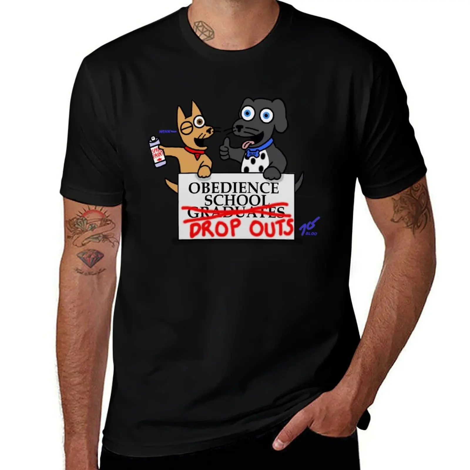 

Bloo & Roo: Obedience School Dropouts T-Shirt men t shirt cotton 100% t shirts for man graphic cars