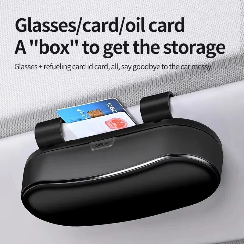 Car Glasses Box Portable Car Sunglasses Holder Car Driving Glasses Holder Eyeglass Case Sun Visor Multifunctional Storage Box