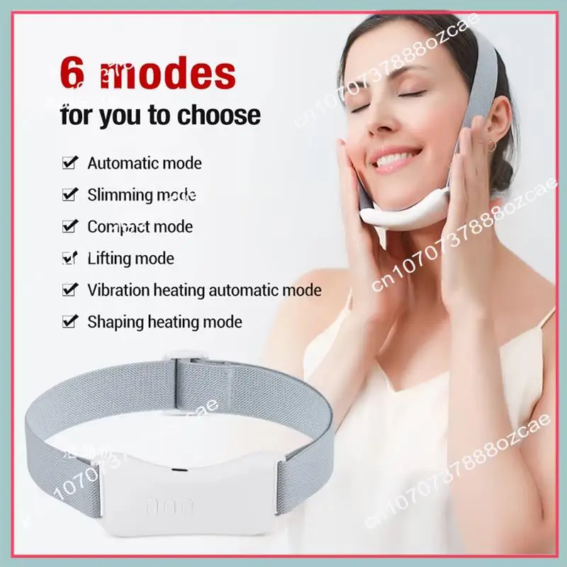 A26P V라인 얼굴 슬리밍 기기 턱 마사지기 진동 벨트 온열 압박 개인 관리용