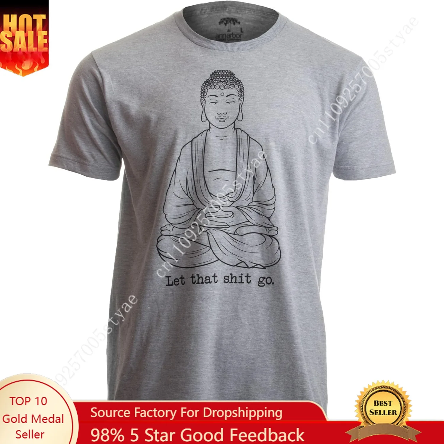 Laisse tomber ça |   T-shirt drôle Zen Bouddha Yoga Mindfulness Yogi Peace Hippy