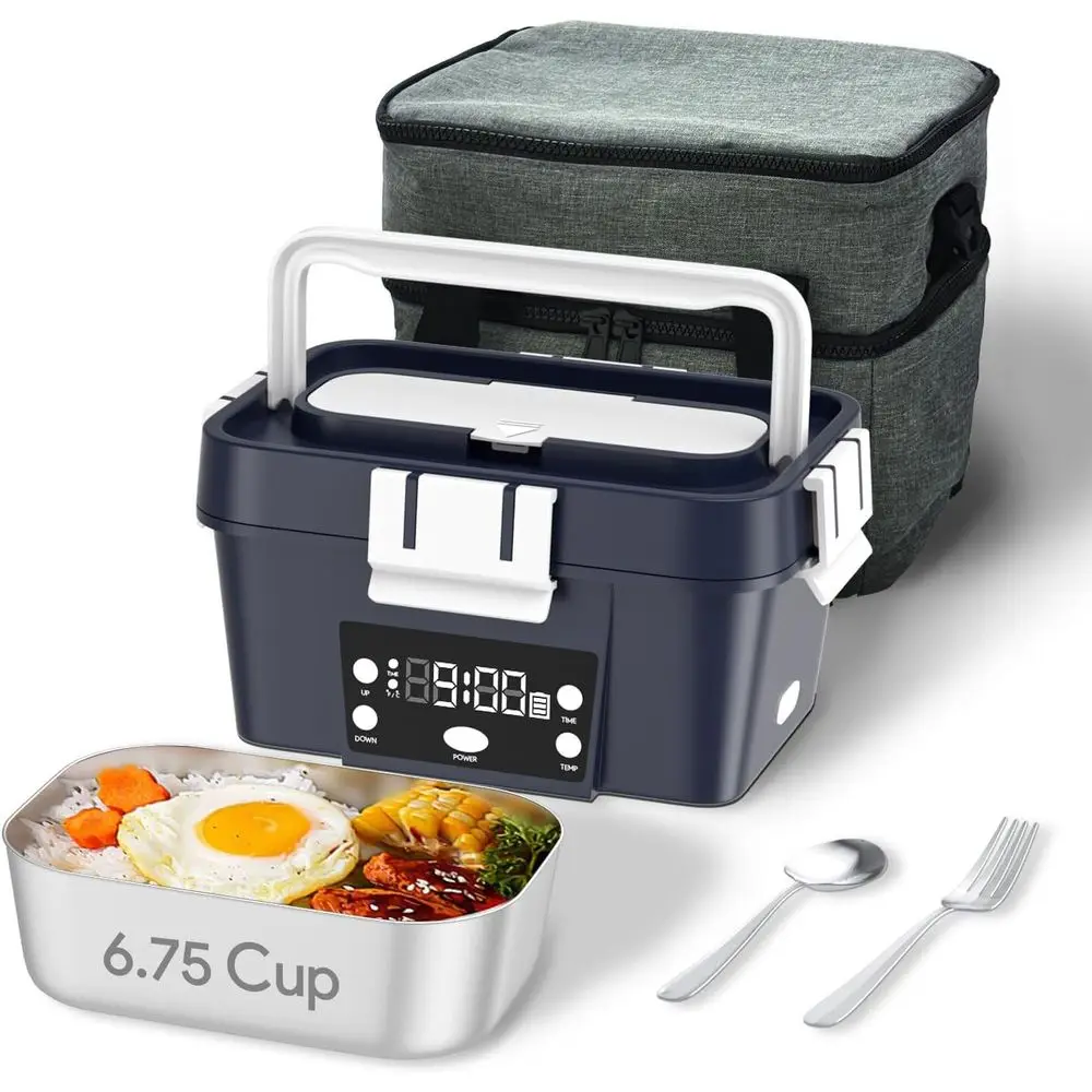 

Автоматический подогреватель еды на 6,75 чашек (212) ° Перезаряжаемый портативный контейнер для еды с подогревом для путешествий и активного отдыха