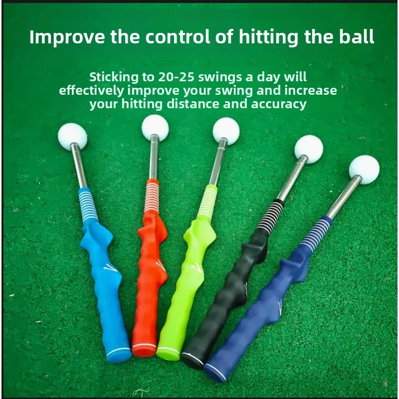 عصا تدريب أرجوحة الجولف - مدرب قابل للسحب يساعد للمبتدئين في المحاذاة وتصحيح الإيماءات وتدريب المعصم #1