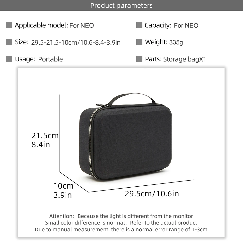 

for DJI Neo Fly More Combo Accessories Storage Bag Compatible with RC-N3 Remote Controller 2 Batteries Charging Hub Case