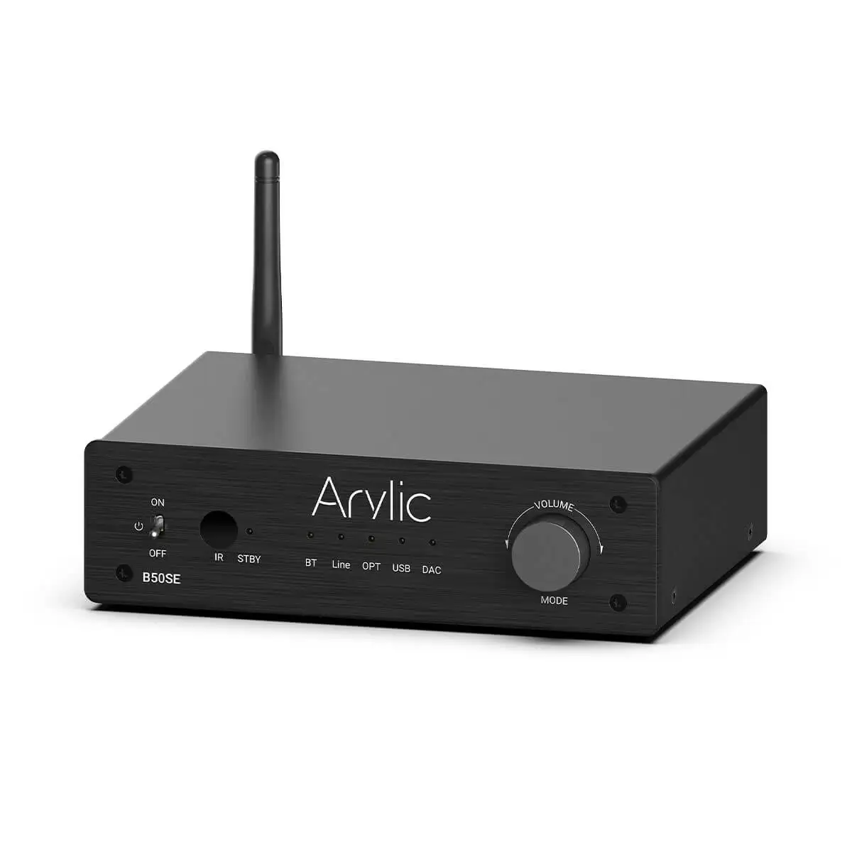 Arylic B50 SE Bluetooth Stereo 50W x 2 Audio Amplifier Receiver 2.1 Channel Mini Class D Integrated Amp for Home Speakers