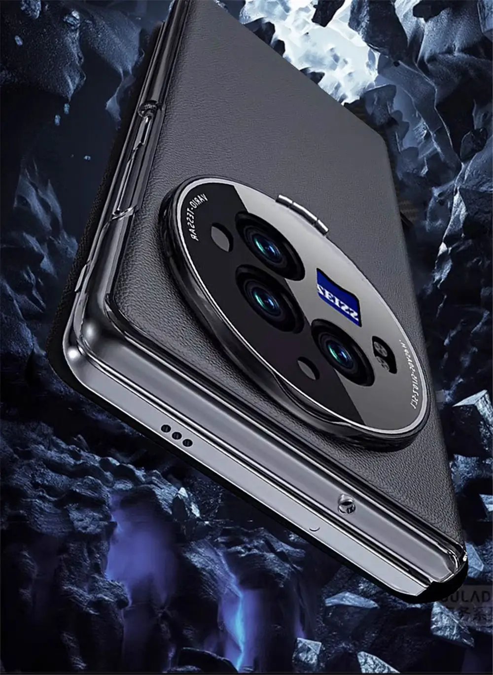 Imagem -05 - Capa Magnética de Couro Genuíno Flip Case Full Protect Cover Bracket Hinge Capa para Vivo x Fold3 Pro