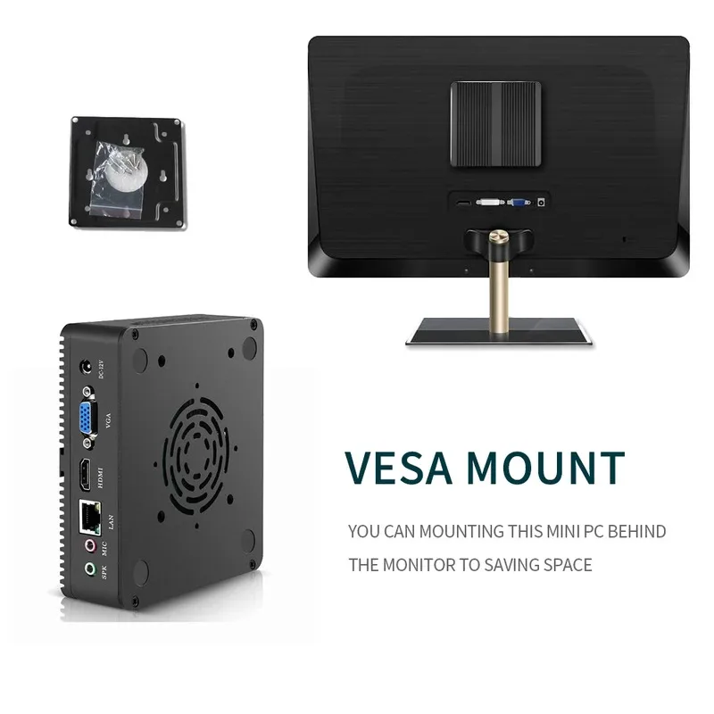 Senza ventola Piccolo Mini PC CPU Core I7 4500U I5 4200Y I3 4010Y DDR3L Ufficio MiniPC Computer Desktop Win10 Wifi Barebone Pc portatile
