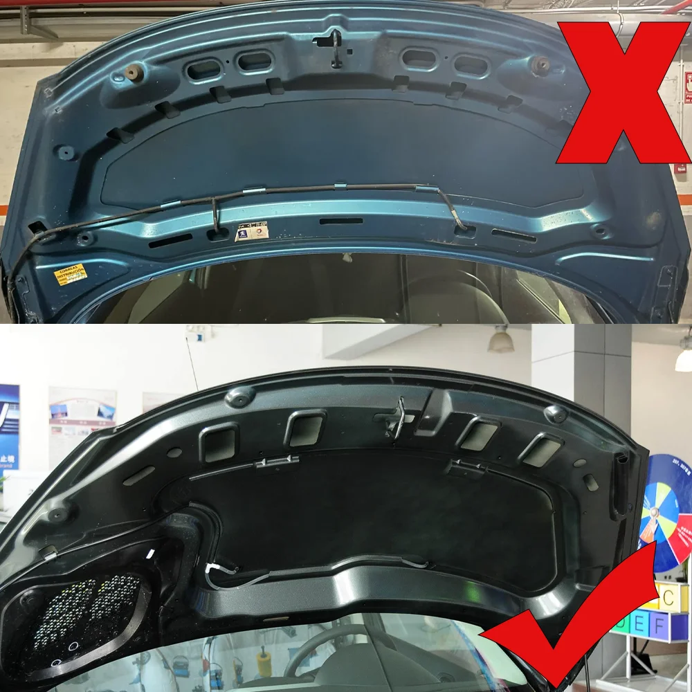 Car Hood Engine Insulation for Peugeot 207 2006~2014 2007 2008 2009 2010 Soundproof Heat Pad Cotton Liner Cover Mat Accessories