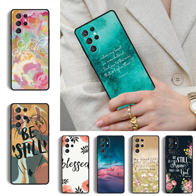 Christian Psalms Phone Case for Samsung Galaxy S26 S25 Ultra S24 S23 S22 S21 Plus Note 10 Bumper Cover