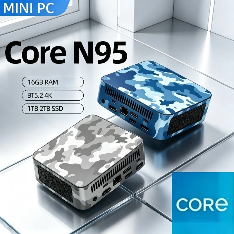 2026 New Slim MINI PC Core N95 16GB RAM 1TB 2TB SSD WIFI 6 BT5.2 4K HD Mini Gaming Office Study Pc In Stock