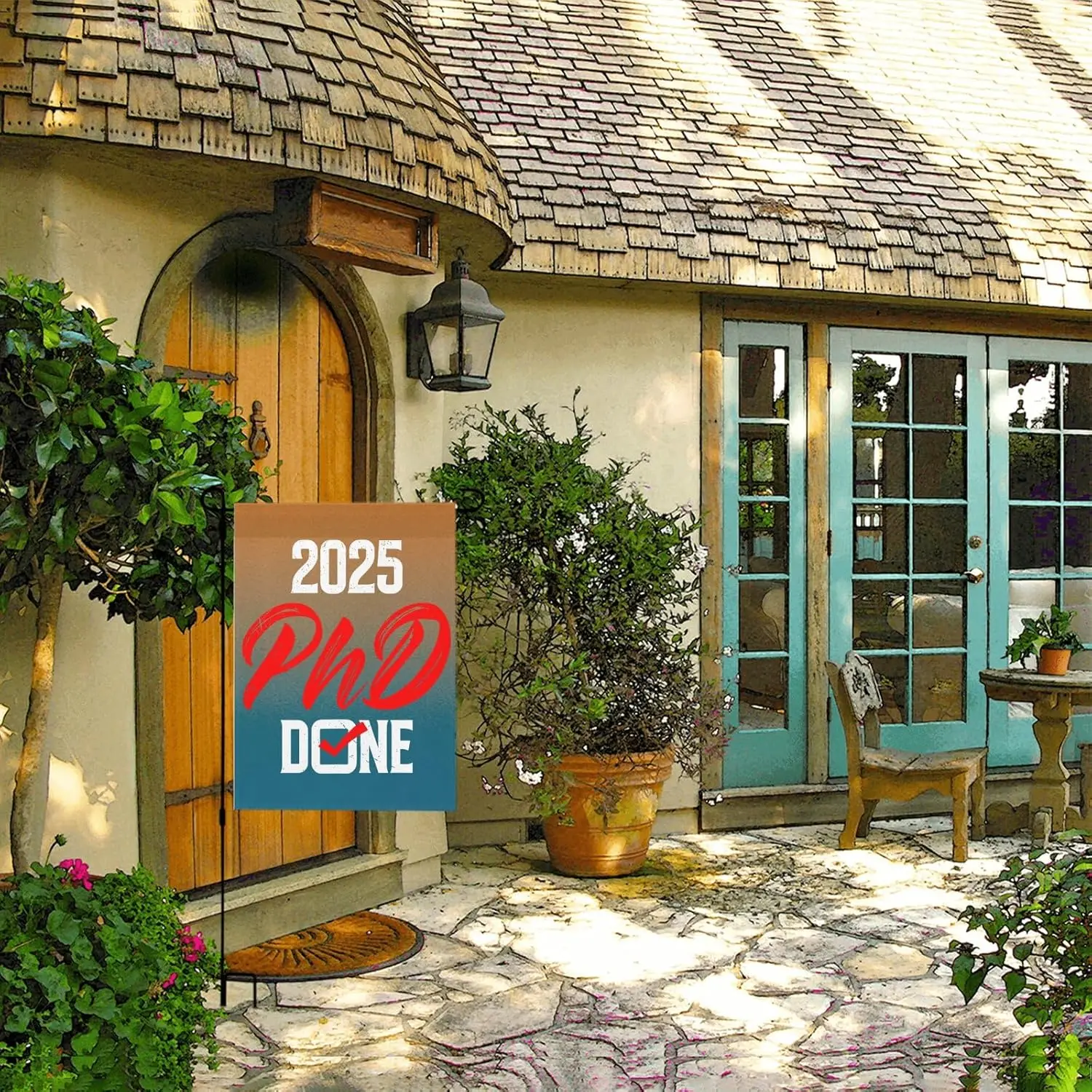 PH.D DONE 2025 تشريح الطبيب دكتوراه ساحة العلم 12x18 مزدوجة الوجهين الجدة منزل العلم للحديقة HZZ #5