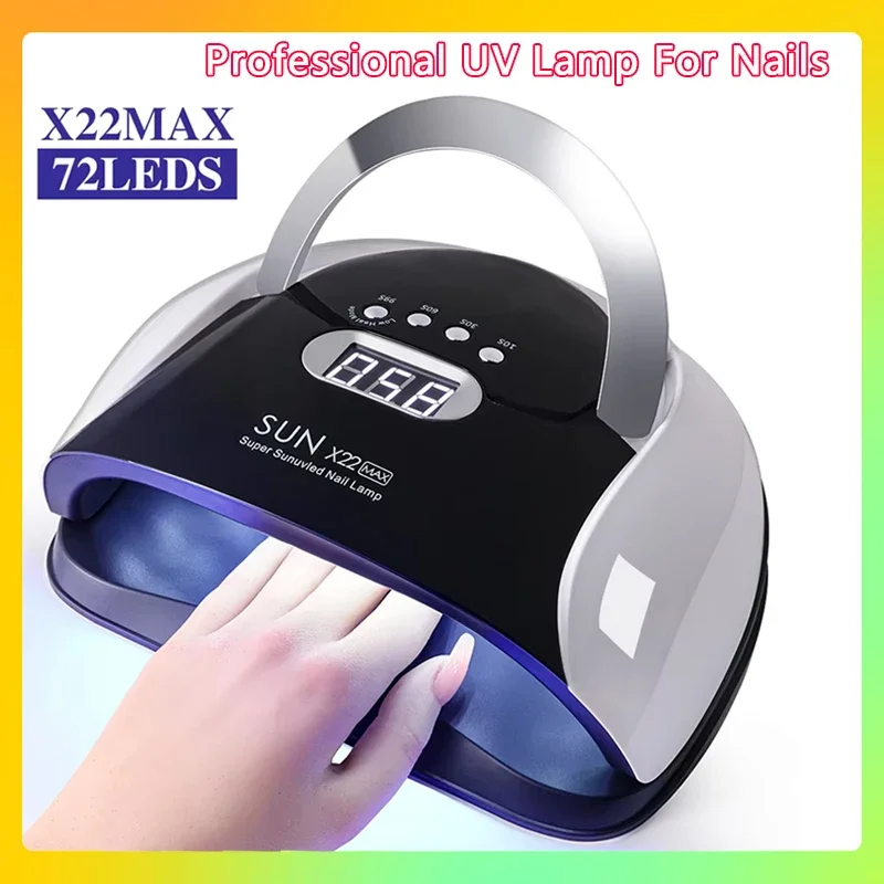 자동 센서가 있는 젤 폴리쉬 큐어링 네일 라이트 72 LED 네일 아트 램프 LED UV 네일 드라이어 네일 아트 기계