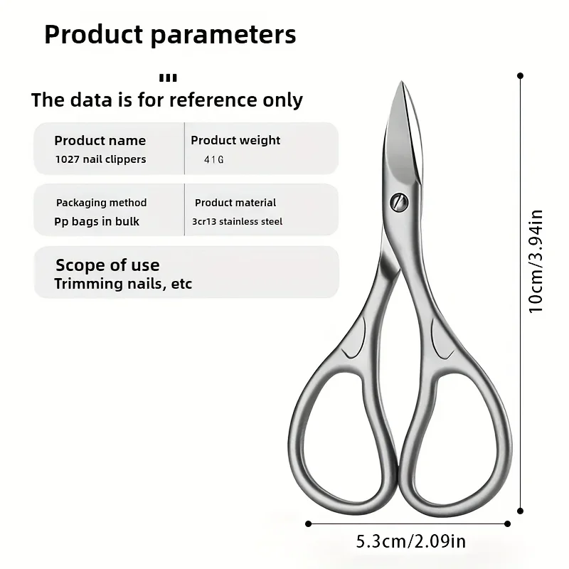 1 قطعة مقص أظافر المهنية مقص الحواجب رمش متعددة الأغراض شفرة منحنية مانيكير باديكير أظافر أظافر المقص