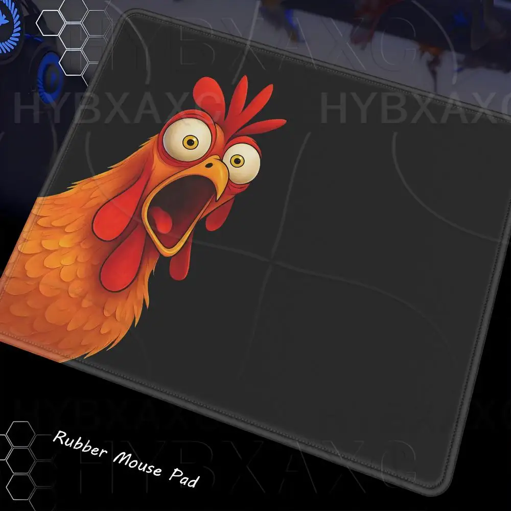 Funny Chicken Mouse Pad Multiple Sizes Large Square Computer Office Game Table Mat Cute Animal Farmer Rubber Anti-slip Desk Mat