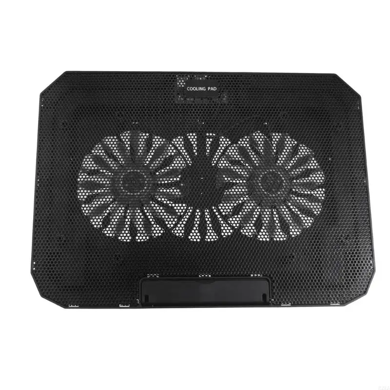 

Metal Mesh Laptop Cooling Holder Adjustable Height Double Fan System Phone Stand B2EA
