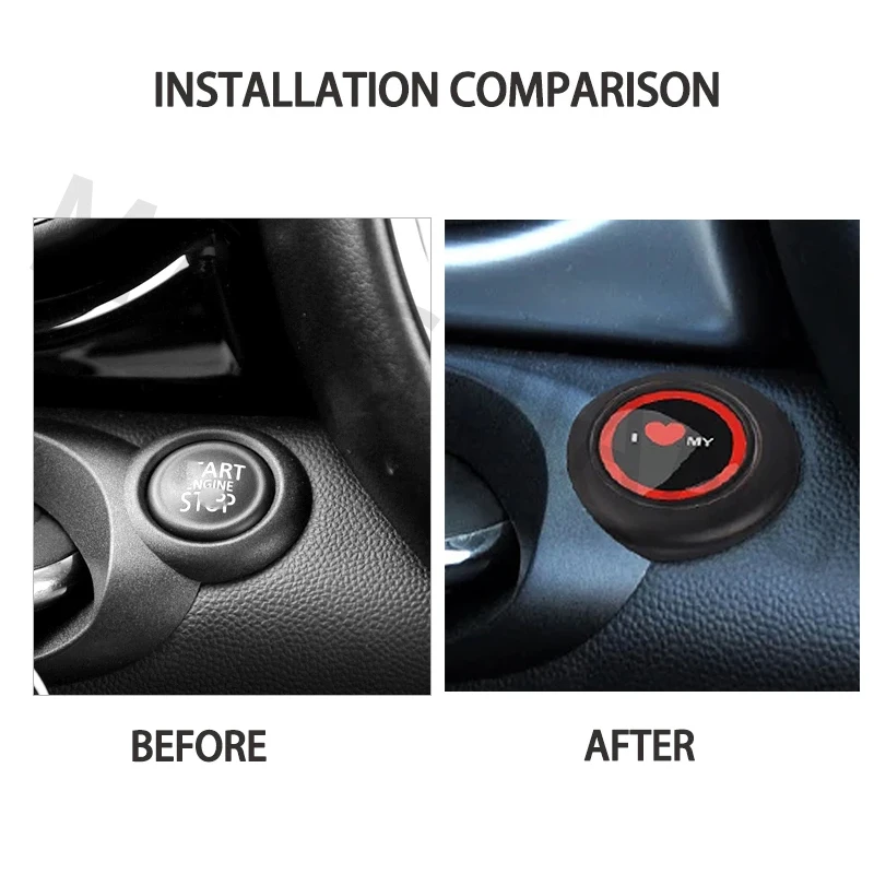 Car One-click Start Button Cover Stickers For Mini Cooper R55 R56 R57 R58 R59 R60 R61 Interior Decoration Case Accessories