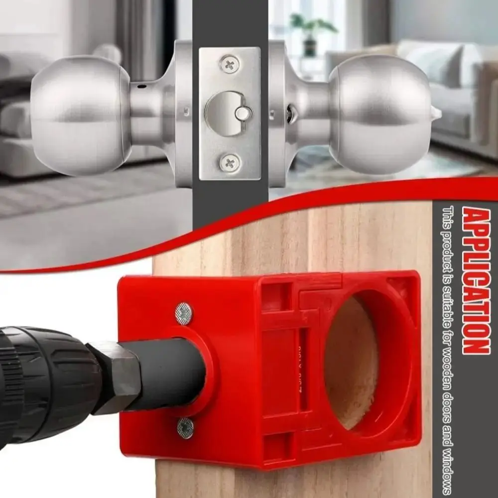Комплект для установки дверного замка с точным позиционированием, противоскользящий дверной замок, набор кольцевых пил, сверло из углеродистой стали, пластик
