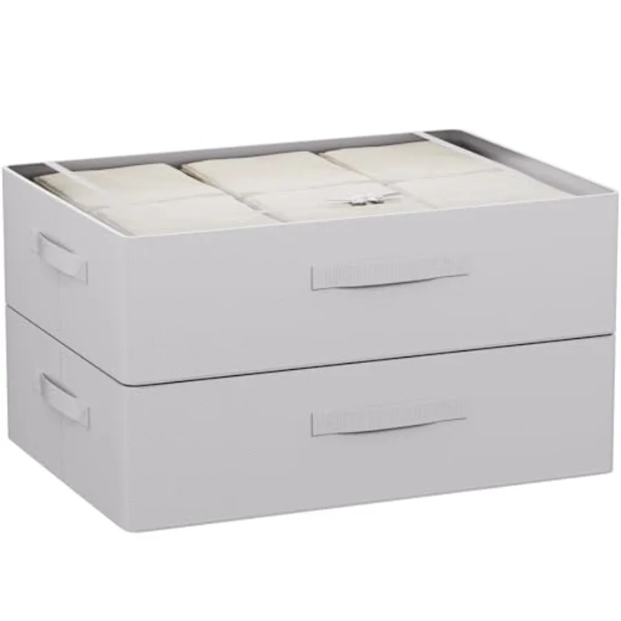 

Under Bed Storage Bins Frame Storage Box Oxford Fabric Sturdy Underbed Container Foldable Stackable Large Capacity Clothes Orga