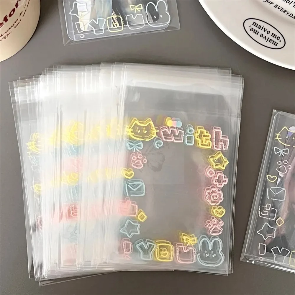20/50/100 Stück Graffiti-Kätzchen Selbstklebebeutel, kleiner selbstverschließender Kartenbeutel, Geschenkverpackungsbeutel, hochwertiger OPP-Beutel – Detail 6
