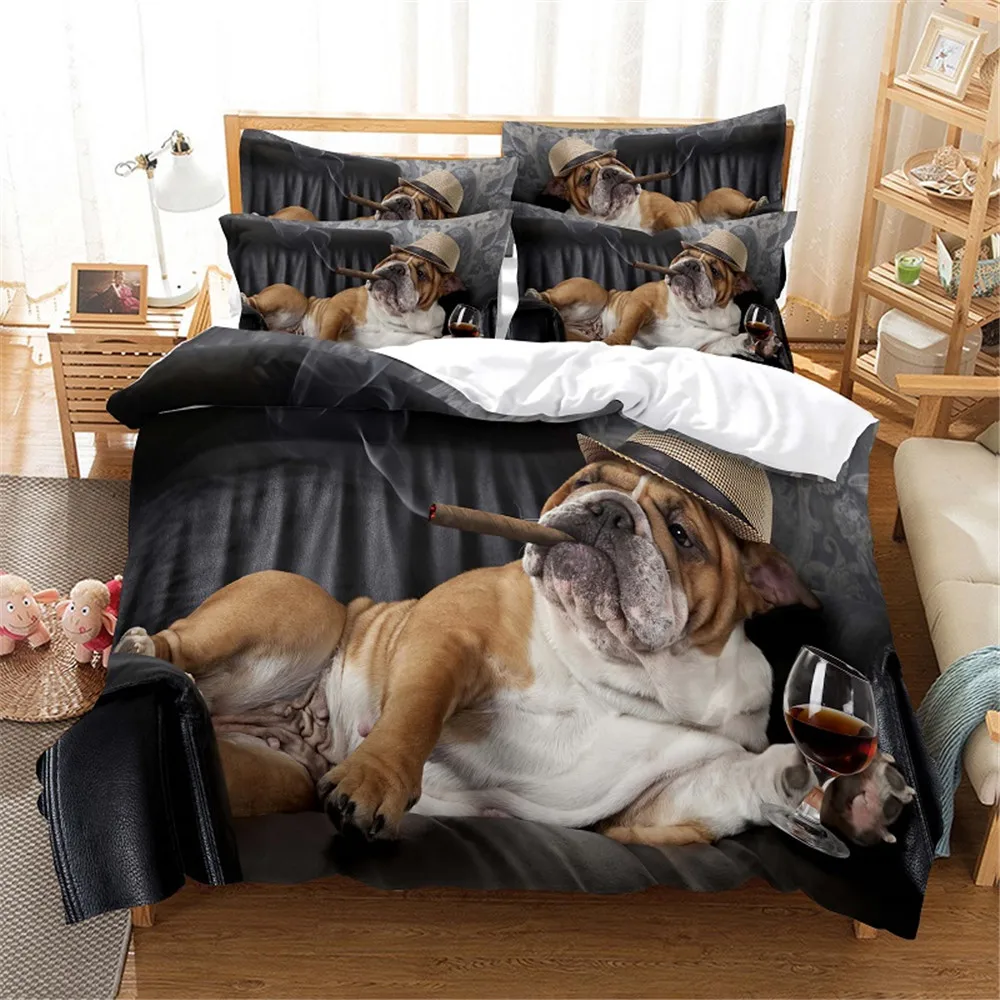 

3D Dog Bedding Set Queen Bedding Duvet Cover Set Bedding Set Bed Cover Cotton Queen Bedroom Bed Cover Set Bed Set Bedding