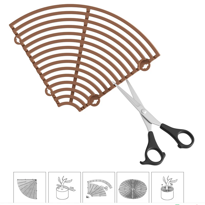 1PC Plant Pot Soil Guard With Nails Plant Pot Grid Flower Pot Cover Baby Safety Mouse Garden Home Plant Protector