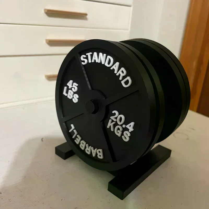 مجموعة قواعد أكواب للوزن مع أربعة قواعد أكواب سوداء للمشروبات الباردة الساخنة والمطابخ المنزلية واللياقة البدنية وصالات الألعاب الرياضية #3