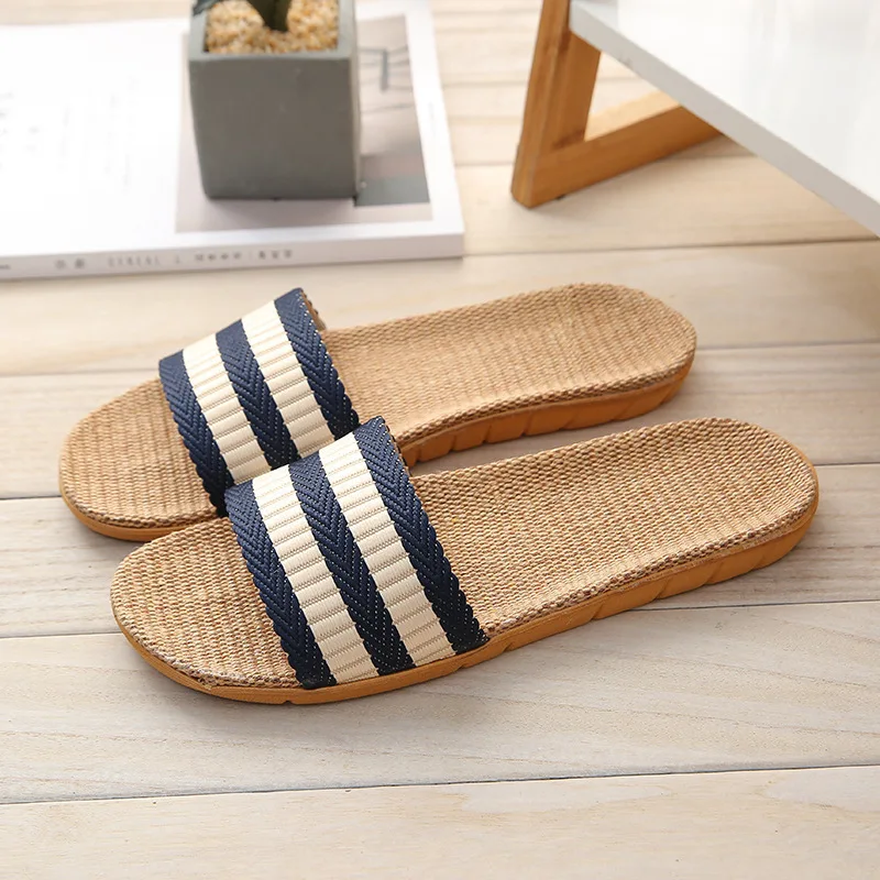 Women Slippers Flat Sandals Linen Lightweight Casual Summer Slippers Ladies For Home Slides Shoes Female Zapatillas De Mujer